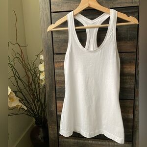 Lululemon Athletica White Racerback Athletic Tank